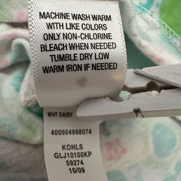 NWOT Jumping Beans Short Sleeve Floral Smocked Top in White Blue Size 4 Girls - Picture 10 of 17